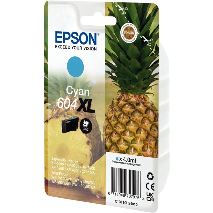 Epson ANANAS / 604XL cartouche jet d'encre cyan haute capacité authentique 