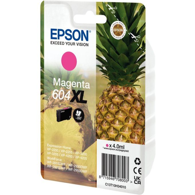 Epson ANANAS / 604XL cartouche jet d'encre magenta haute capacité authentique