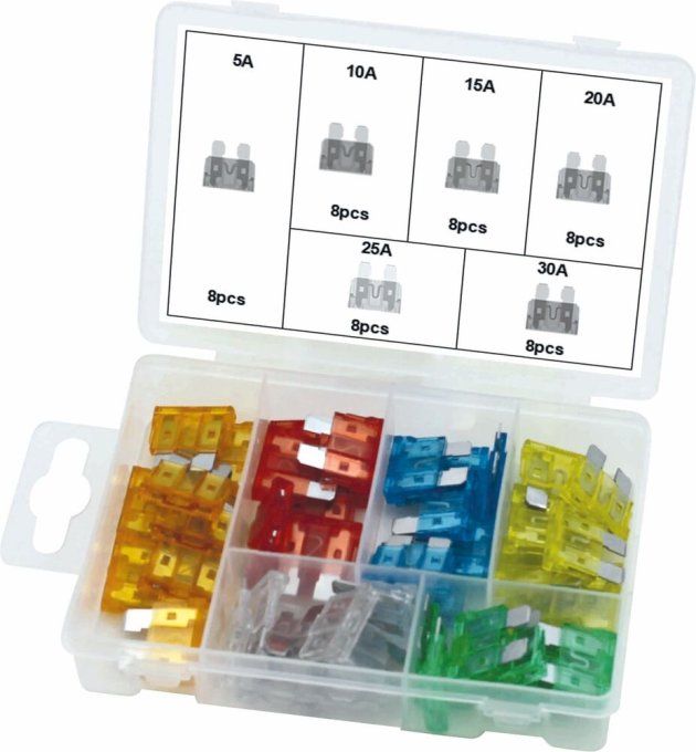 Fusible enfichable standard assortiment - coffret de 48 pcs STILKER