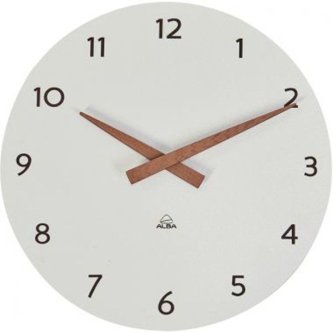 Horloge Alba Milena blanc et bois