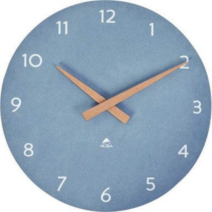Horloge Alba Milena bleu et bois