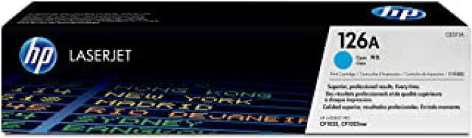 HP Cartouche Toner 126A Cyan 1 000 pages Pour imprimantes HP CLJ CP1025,CLJ Pro 100 color MFP M175,C