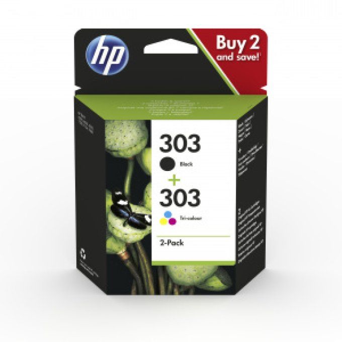 PACK CARTOUCHES HP 303 NOIR ET COULEURS
