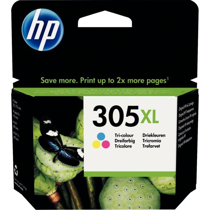 HP 305XL cartouche d'encre trois couleurs grande capacité authentique