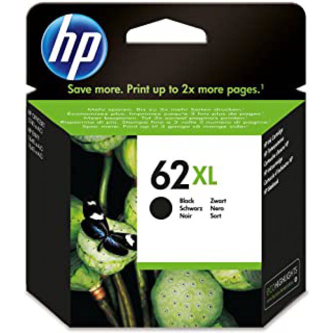 HP 62XL  Cartouche d'Encre Grande Capacité Authentique noire