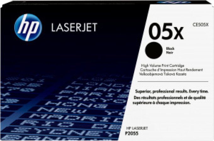 HP Cartouche Toner 05X Haute Capacité Noir 6 500 pages, HP LaserJet P2055, P2055d, P2055dn, P2055x