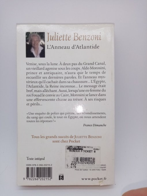 BENZONI Juliette  L'anneau d'Atlantide