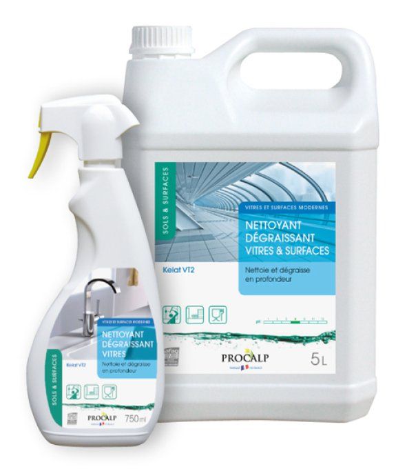 Nettoyant Dégraissant Vitres & Surfaces modernes Nettoie et dégraisse en profondeur. Bidon 5L