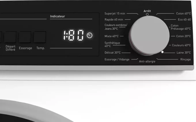 Lave linge frontal 7kG SHARP ES-NFB714AWNNA-FR