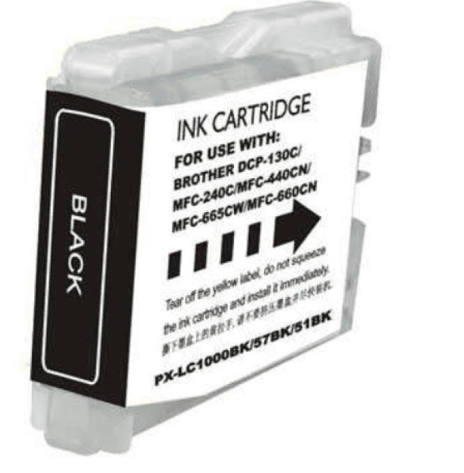 Cartouche d'encre noire générique Brother LC1000XL/LC970XL - Remplace LC1000BK/LC970BK