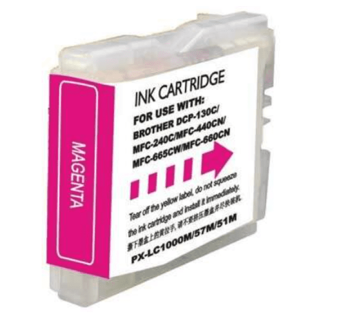 Cartouche d'encre magenta générique Brother LC1000XL/LC970XL - Remplace LC1000M/LC970M