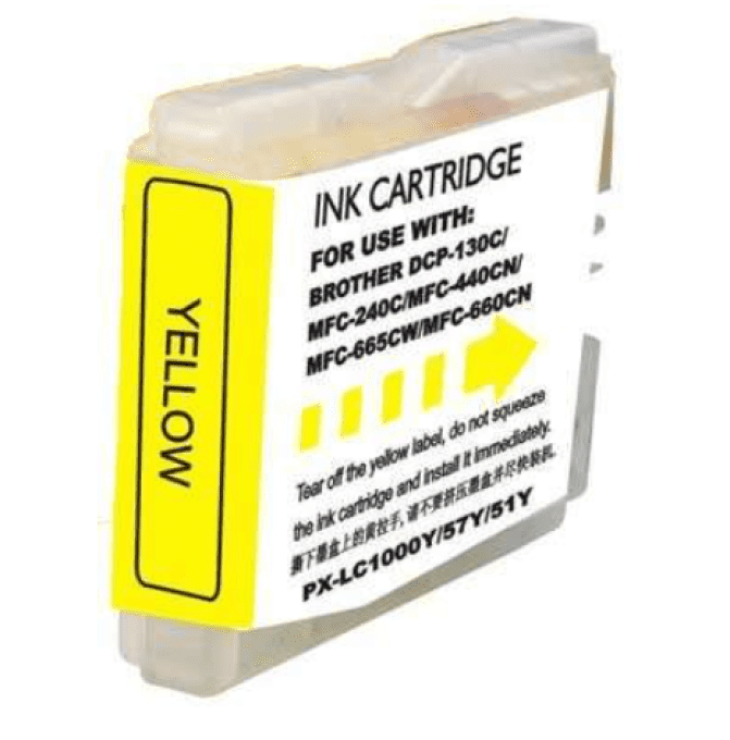 Cartouche d'encre jaune générique Brother LC1000XL/LC970XL - Remplace LC1000Y/LC970Y