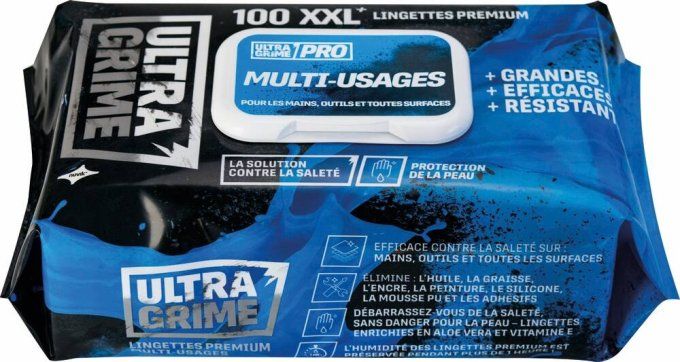 Boîte de 100 lingettes PRO MULTI-USAGE - format 38x25cm  ULTRA GRIME