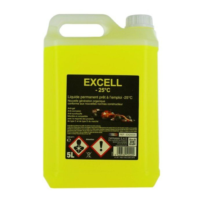 EXCELL Liquide de refroidissement organique -25°   5L