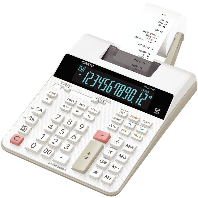 Machine à calculer imprimante de bureau Casio 12 chiffres FR-2650RC