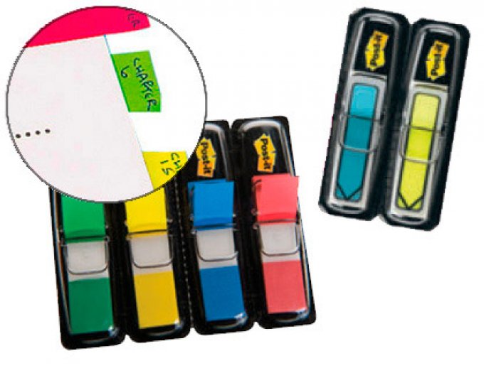 Marque-pages 4 x 35 index post-it étroit 12 x 44 mm. POST-IT