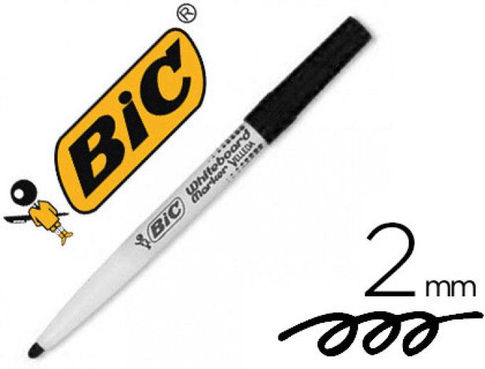 Marqueur BIC velleda 1741 effaçable pointe ogive tracé 2mm encre bleu
