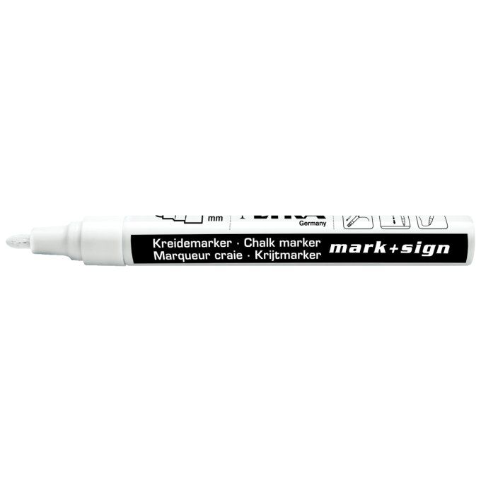 Marqueur craie pointe ogive 2-4mm blanc LYRA