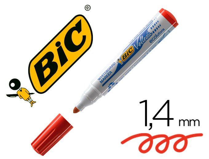Marqueur BIC velleda 1701 effaçable pointe ogive tracé 1.5mm 