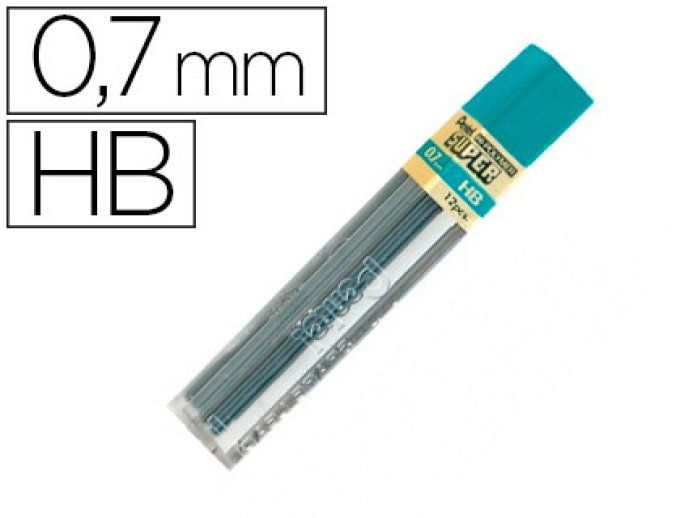 Mine PENTEL  0.7mm HB étui 12 unités.