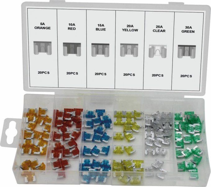 Micro fusible enfichable assortiment - coffret de 120 pcs STILKER