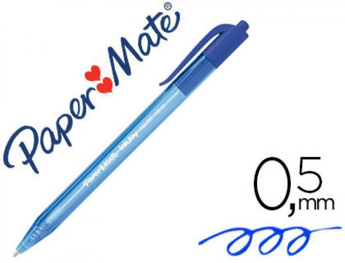 Stylo-bille PAPERMATE inkjoy 100 écriture moyenne 0.5mm encre ultra douce résiste bavures rétract B