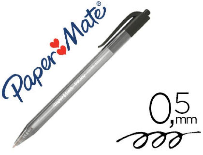 Stylo-bille PAPERMATE inkjoy 100 écriture moyenne 0.5mm encre ultra douce résiste bavures rétract B