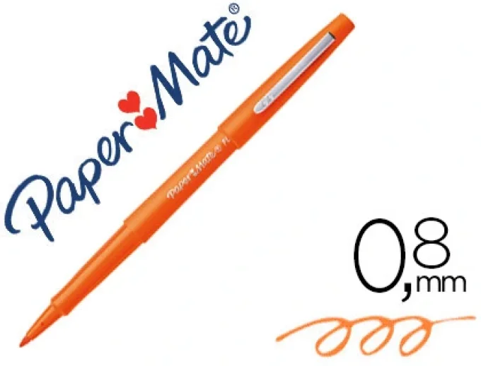  Stylo-feutre paper mate flair original pointe moyenne 0.7mm longue durée de vie coloris orange.