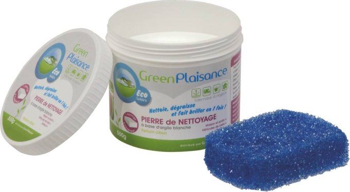 Pierre de nettoyage universelle - pot de 550g avec éponge GREEN PLAISANCE