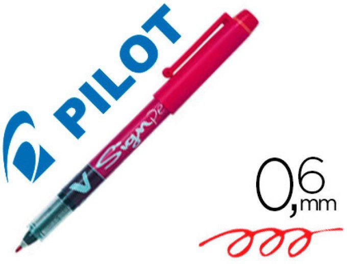 Stylo-feutre PILOT  v sign pen écriture moyenne 0.6mm pointe fibre polyester encre intense 