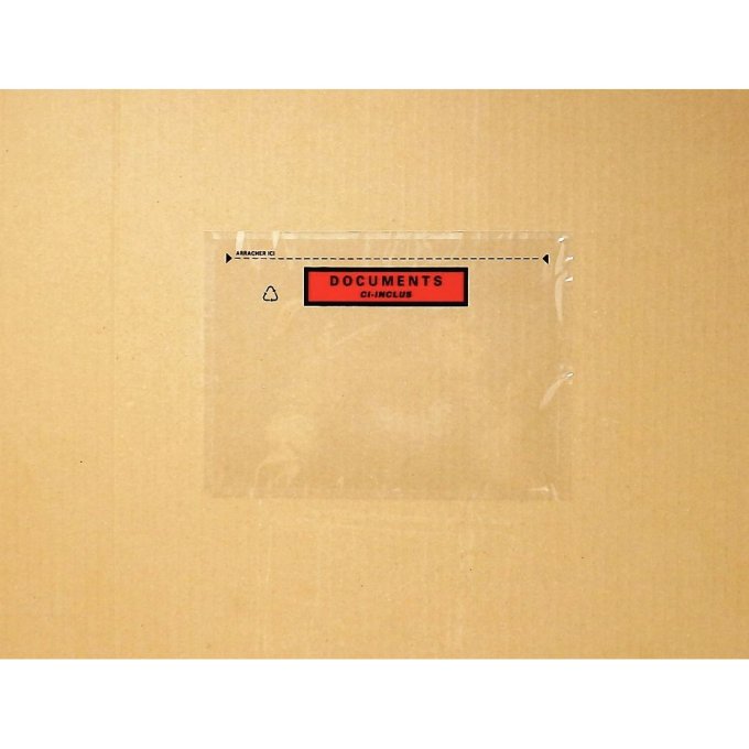 Boîte de 1000 pochettes expédition auto-adhésives documents ci-inclus 228x165mm. A4