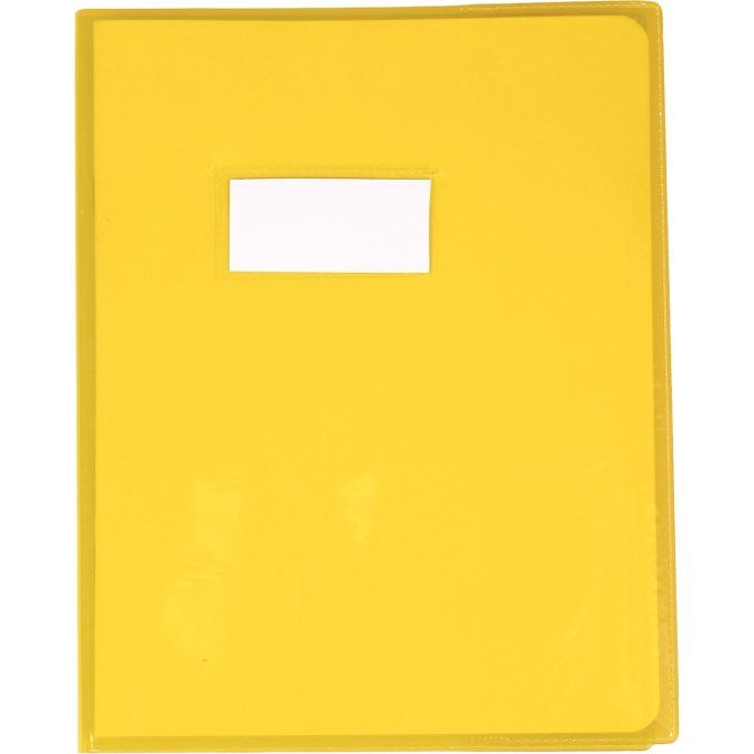 Protège-cahier en PVC 22/100ème, pour format 17x22 cm jaune