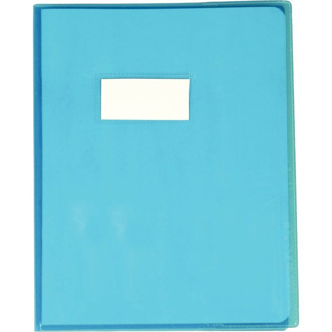 Protège-cahier en PVC 22/100ème, pour format 17x22 cm, bleu