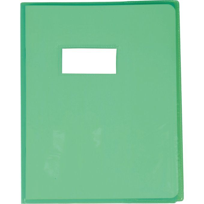 Protège-cahier en PVC 22/100ème, pour format 17x22 cm, vert