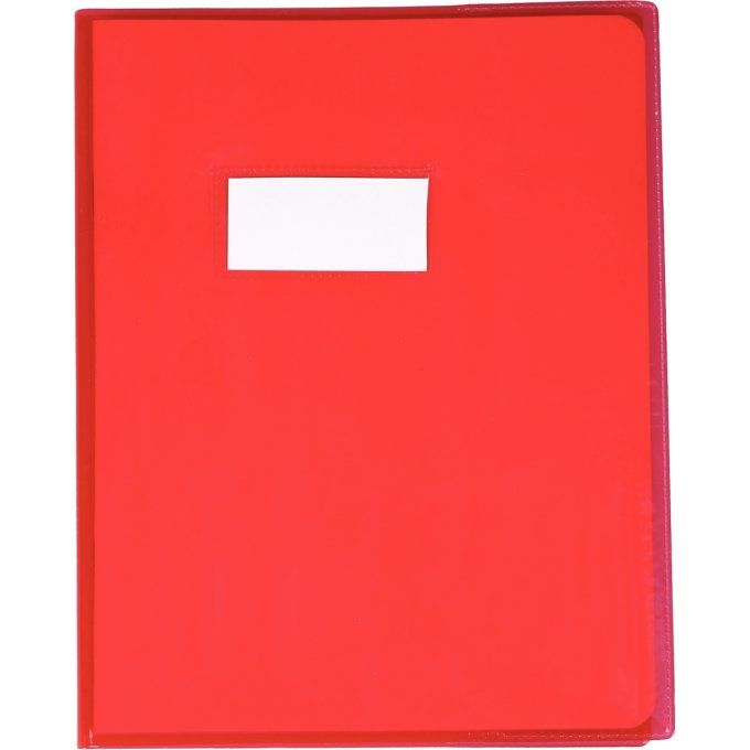 Protège-cahier en PVC 22/100ème, pour format 17x22 cm, rouge