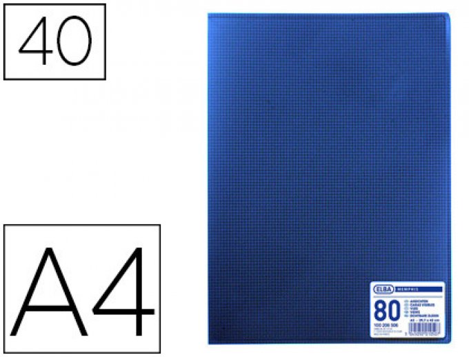 ELBA Protège-documents elba memphis polypropylène 40 pochettes 80 vues