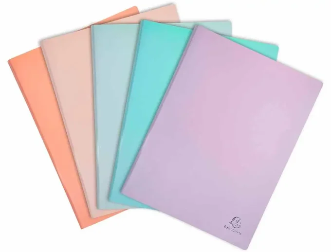 Protege-documents exacompta aquarel polypropylene semi-rigide 30 pochettes 60 vues assortis