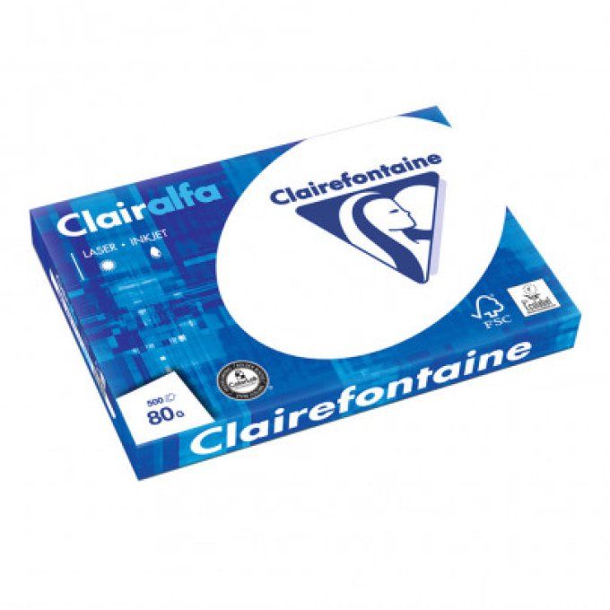 Ramette papier A3 80g CLAIREFONTAINE extra blanc 500 feuilles