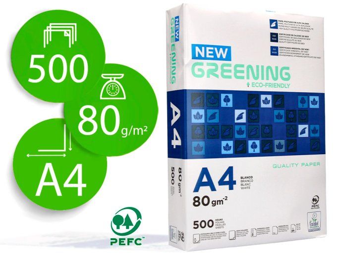 Ramette papier A4 80g LIDERPAPEL  multifonction greening pefc CIE 146