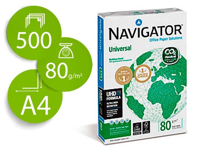 Ramette papier a4 de 80g/m2 NAVIGATOR co2 neutral multifonction universal