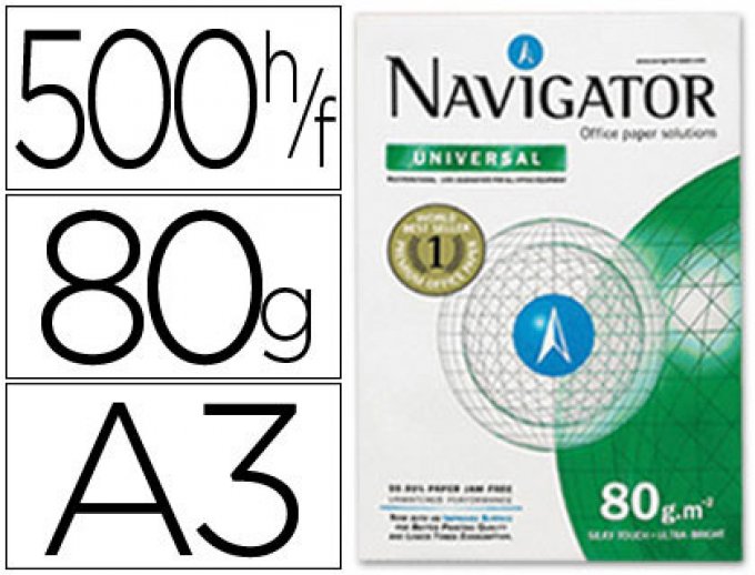 ramette papier A3 80g NAVIGATOR multifonction universal 