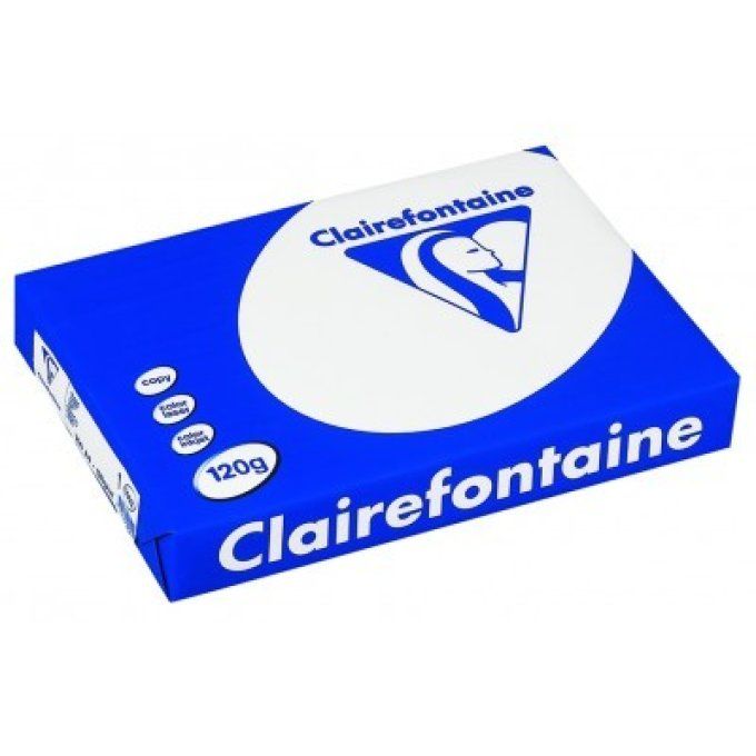 Ramette papier blanc A4, 120g CLAIREFONTAINE  250 feuilles