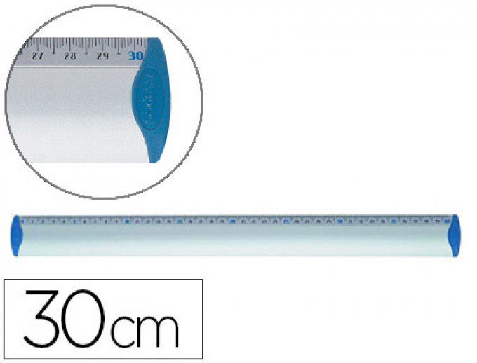 Règle MAPED 30cm plate embouts protect system anti-bruit aluminium anodisé résistance optimale.