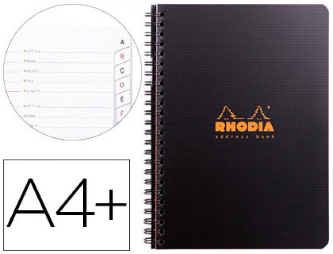RHODIA Cahier rhodiactive adress book reliure intégrale couverture pp a5 14,8x21cm 
