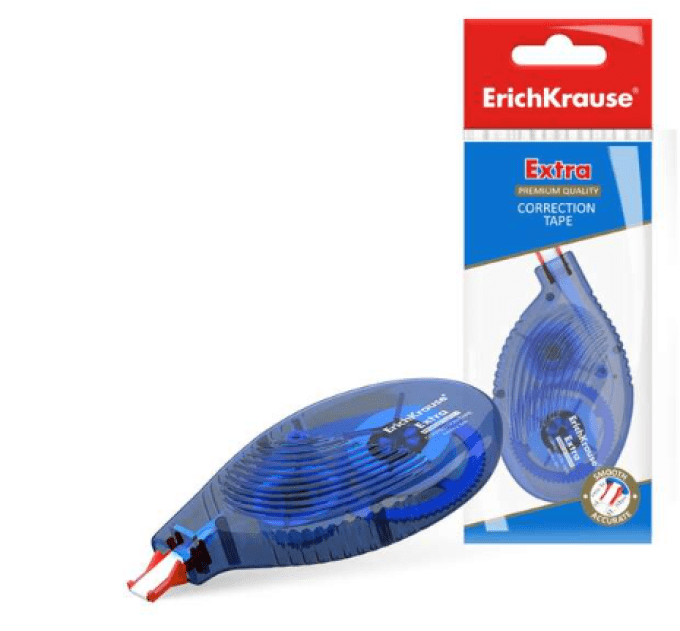 Ruban correcteur extra Erichkrause - 5 mm x 8 m - Idéal pour des corrections rapides et sûres