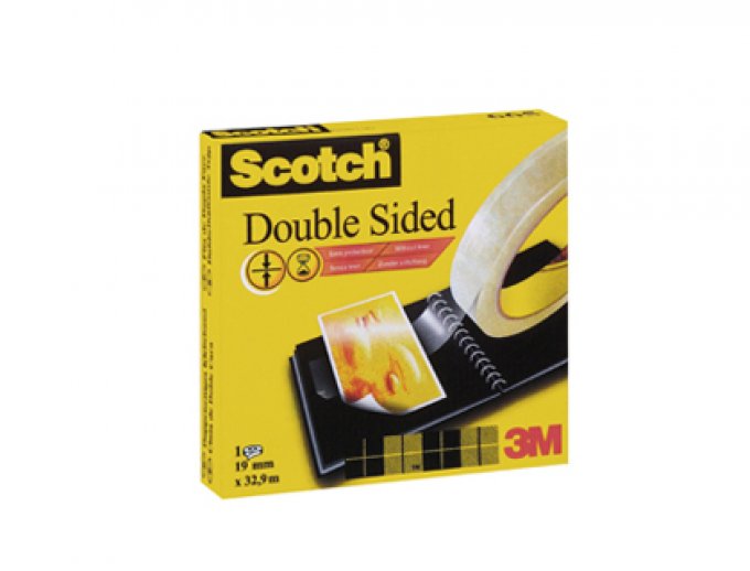 SCOTCH Ruban adhésif scotch double face 665 sans intercalaire 12mmx33m.