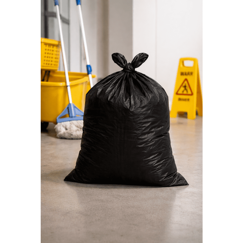 Sac poubelle 100 litres renforcé 50 microns. carton de 200 sacs