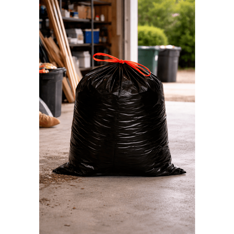 Sac poubelle 50 litres 35 microns lien coulissant Carton de 100 sacs