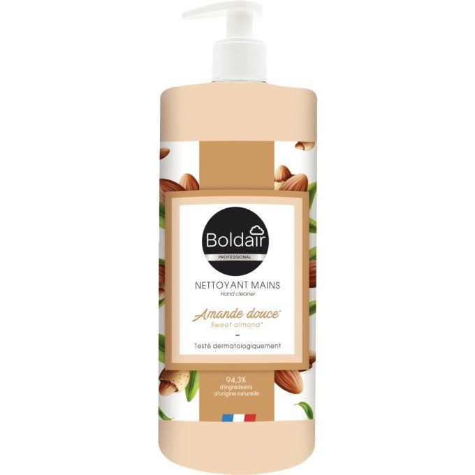 Flacon pompe 500ml nettoyant main amande douce