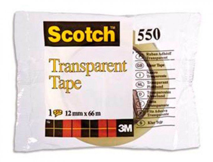 Ruban adhésif SCOTCH transparent résistant 12mmx66m sachet.